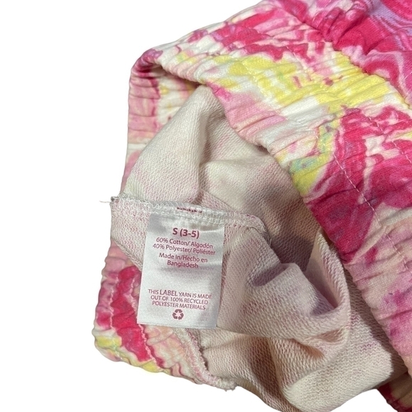 💕Nwt Womens No Boundaries Pink Abstract KNIT SHORTS Elastic Waist Small 3-5 - Picture 9 of 12